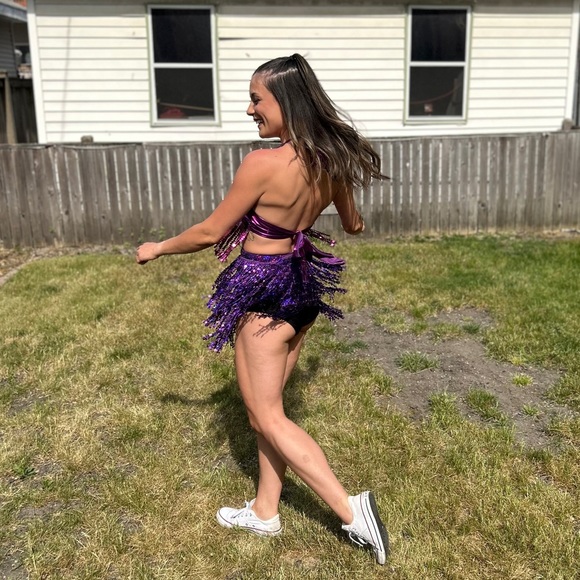 MY ERAS TOUR OUTFIT Self-Tie Fringe Sequin Wraparound Skirt ✨ - Picture 5 of 5